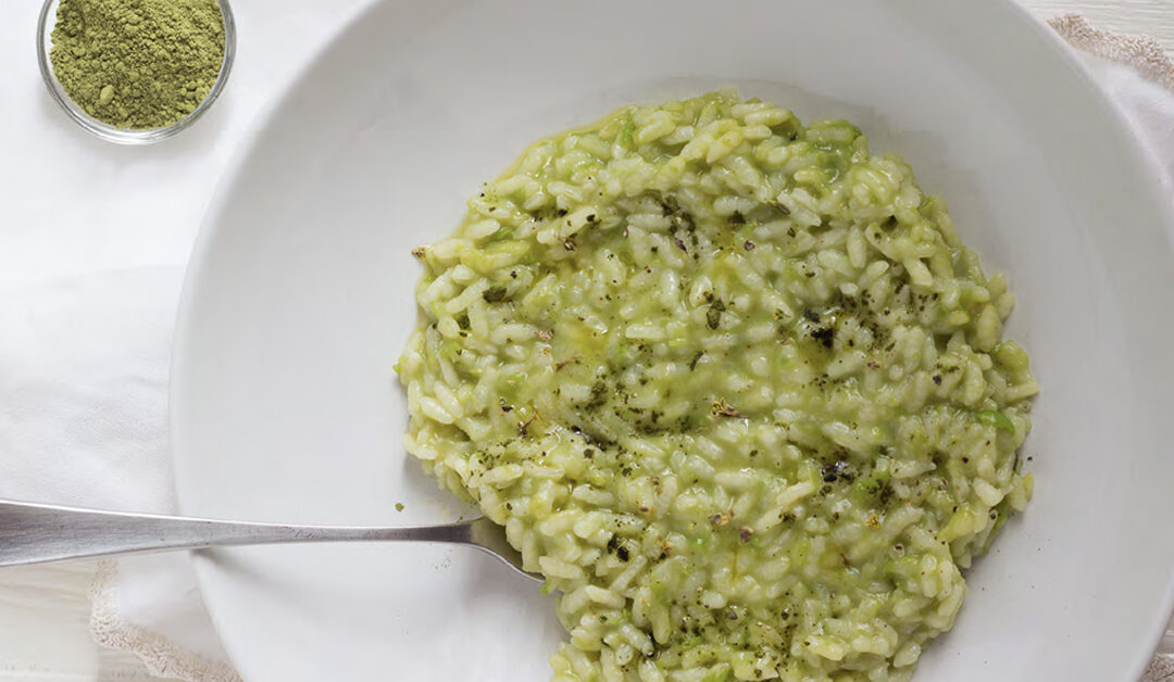 Risotto al tè matcha