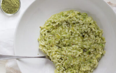 Risotto al tè matcha