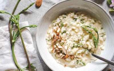 Risotto con le cime di luppolo